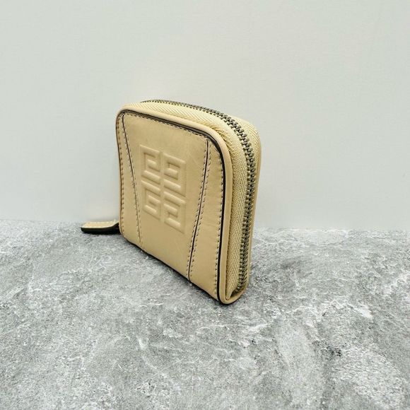 Givenchy Wallet Purse G logos Beige Silver Woman unisex Authentic - Picture 2 of 9